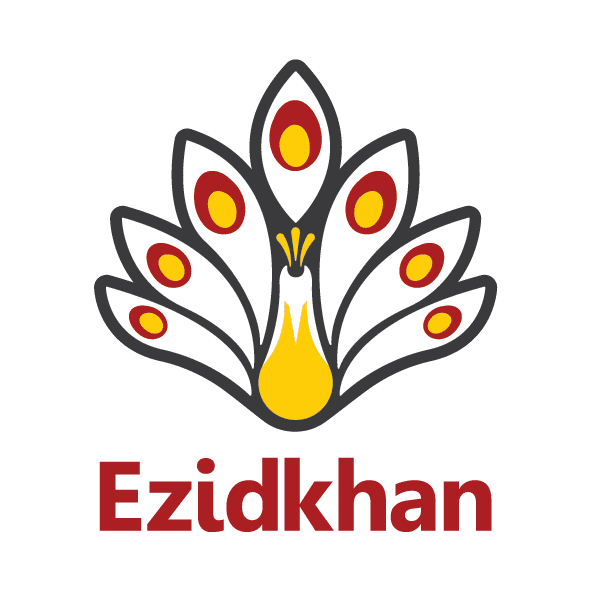 Ezidkhan peacock logo - Ezidkhan means 'all of Ezidi'
